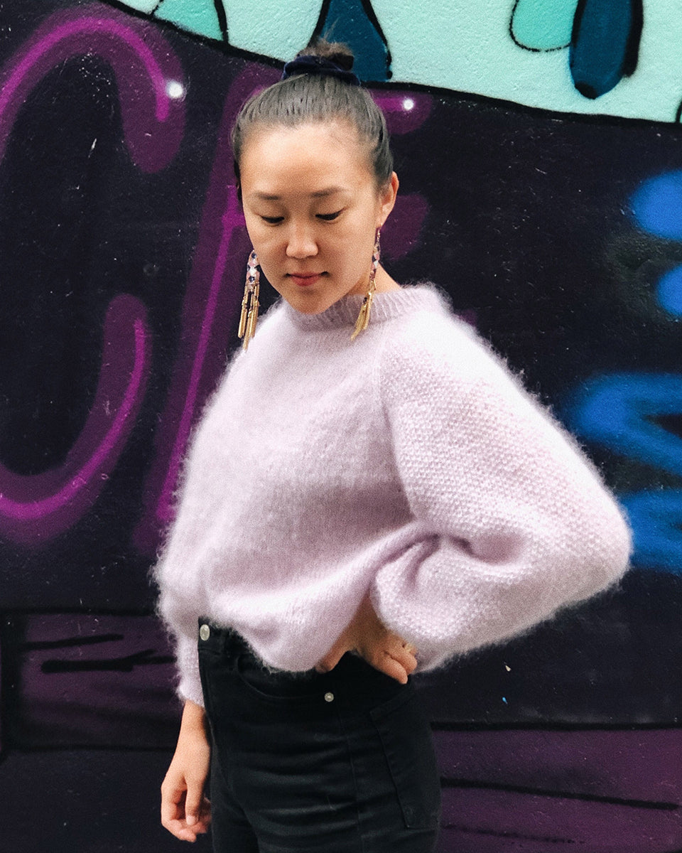 Bright pink mohair cardigan – Lika Knitwear